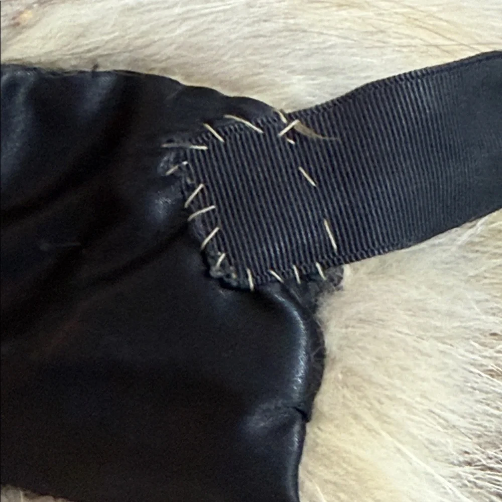 Vintage B. Altman & Co. Real Fur Bonnet Luxury Winter Hood with Grosgrain Ribbon